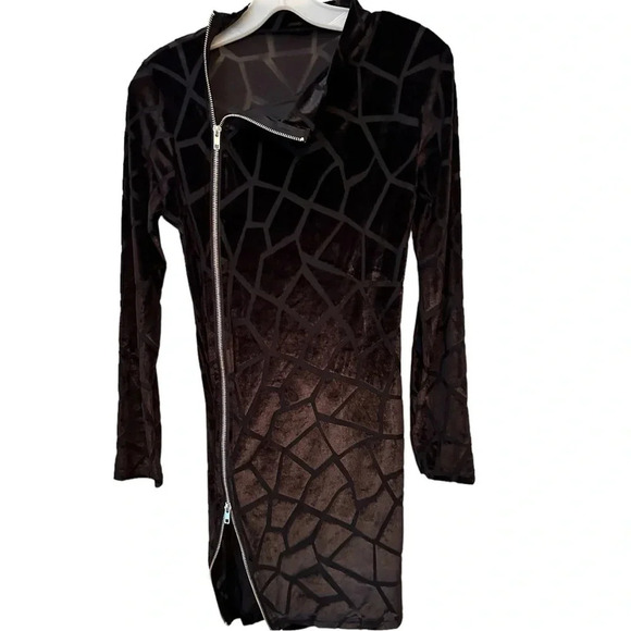 Dresses & Skirts - NEW Women’s Sexy Sheer Mesh Boydcon Midi Dress See Through Printed Long Sleeve